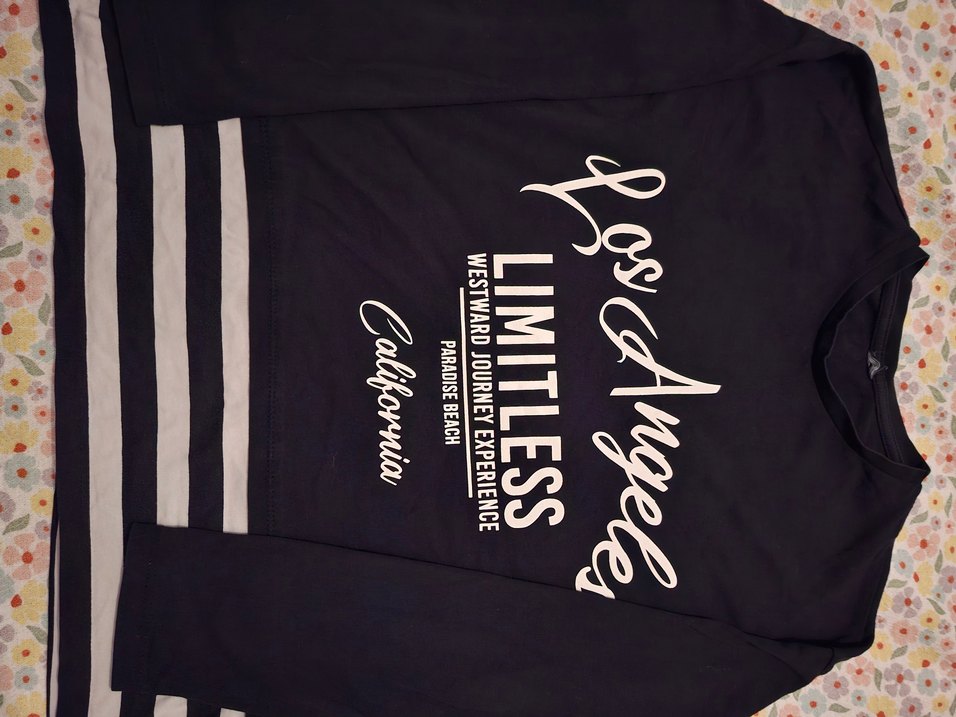 Bej Uzun Kollu Tişörtü, Baskılı, Rahat Kesim - Görsel 3