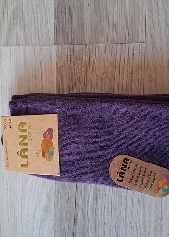 Lana Mavi Midi Yün Çorap 36/40 - Görsel 2