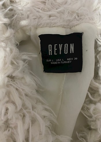 Kadın Beyaz Suni Kürk Midi Ceket - Görsel 3