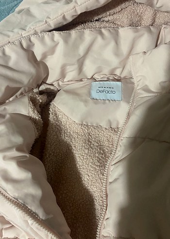 Toz pembe Kadın Midi Kışlık Mont Yüksek Yakalı - Görsel 4