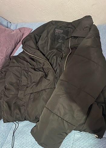 Siyah Fermuarlı Kadın Kışlık Mont - Görsel 2