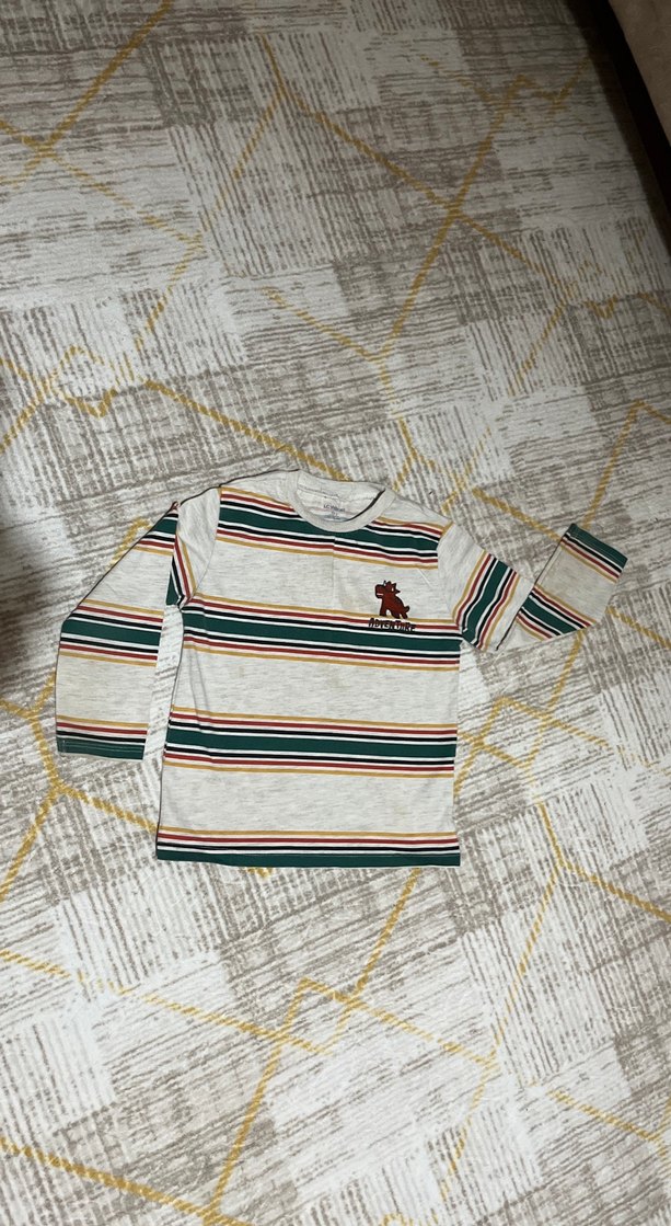 Uzun Kollu Çizgili Erkek Sweatshirt - Görsel 2