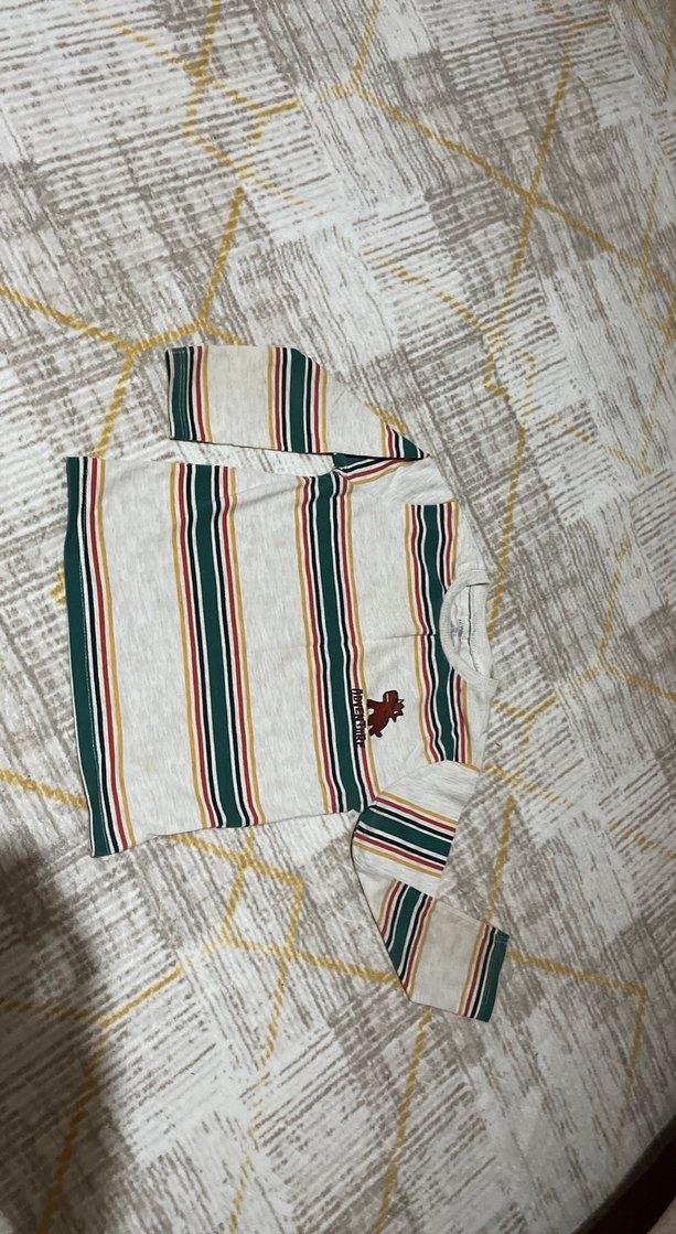 Uzun Kollu Çizgili Erkek Sweatshirt - Görsel 4