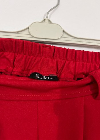 Kırmızı Kadın Kumaş Pantolon - Görsel 4