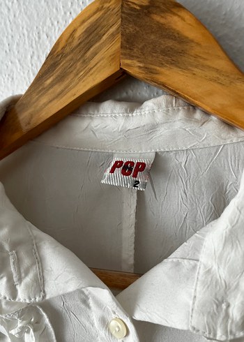 Beyaz Keten Fırfırlı Vintage Gömlek - Görsel 3