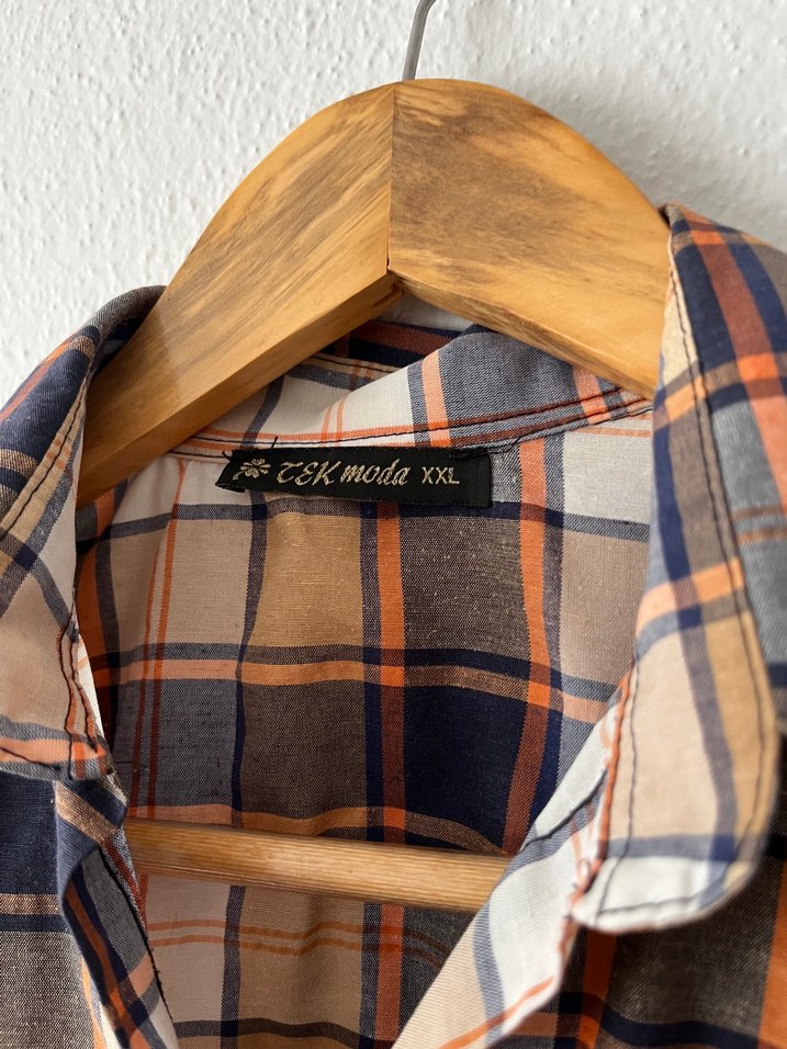 Düğmeli Ekose Kadın Gömlek - Görsel 3