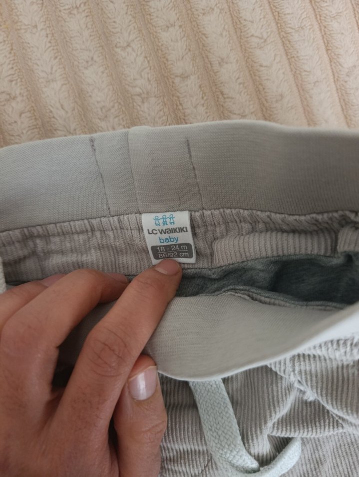 Bej Erkek Çocuk Keten Rahat Kesim Pantolon - Görsel 3