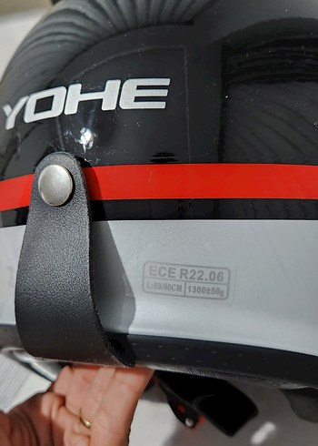 YOHE Siyah Biker Motosiklet Kaskı - Görsel 8