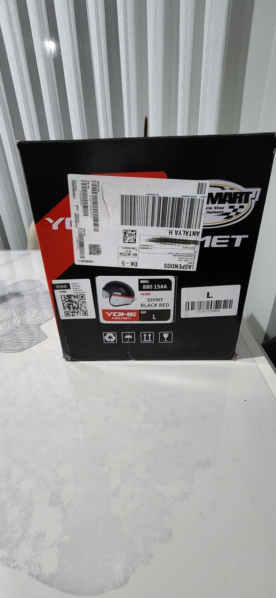 YOHE Siyah Biker Motosiklet Kaskı - Görsel 2