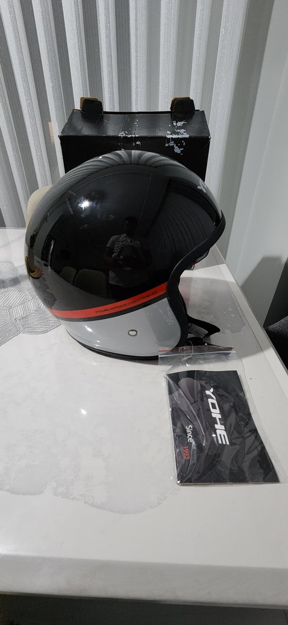 YOHE Siyah Biker Motosiklet Kaskı - Görsel 5