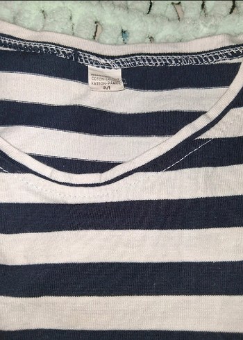 Çizgili Vual Tişört - Görsel 2