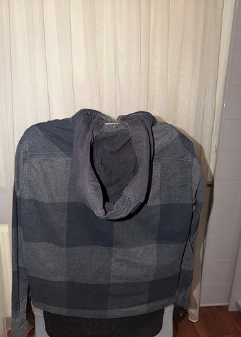 Gri Fermuarlı Erkek Denim Gömlek - Görsel 2