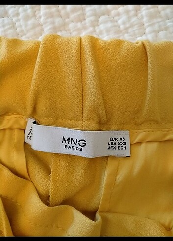 s Beden sarı Renk Mango pantolon