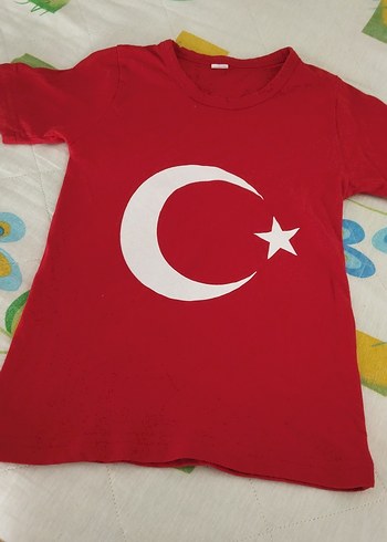 Kırmızı Erkek Çocuk Baskılı Tişört
