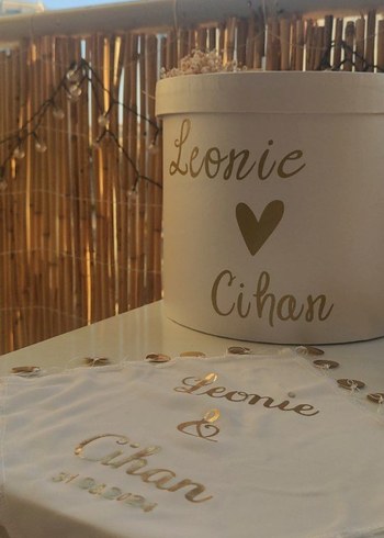 gelin damata özel mendiller ve para kutusu - Görsel 2