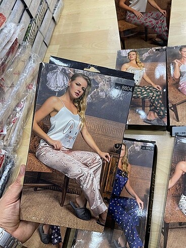 diğer Beden Kadın Saten Pijama Takım