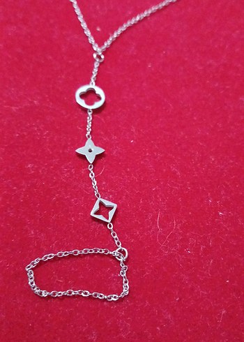 Beyaz çelik zincir Detaylı Kadın El Zinciri Şahmeran - Görsel 2