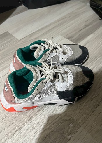 Bağcıklı Çok Renkli Kadın Spor Ayakkabı - Görsel 4