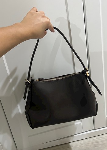 Kahverengi Deri Kadın Omuz Çantası - Görsel 2