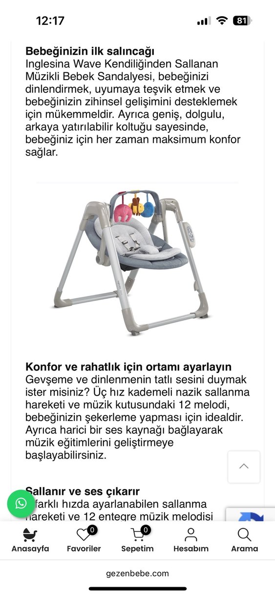 Inglesina wave otomatik ana kucağı - Görsel 5