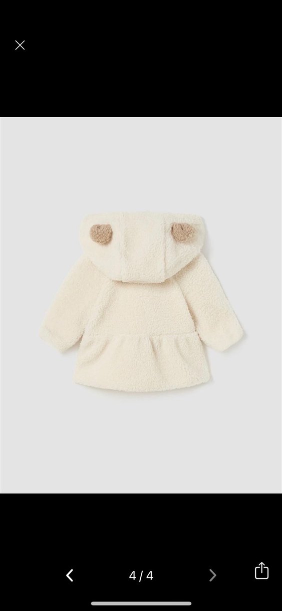 Mayoral ayıcıklı peluş hırka mont - Görsel 4
