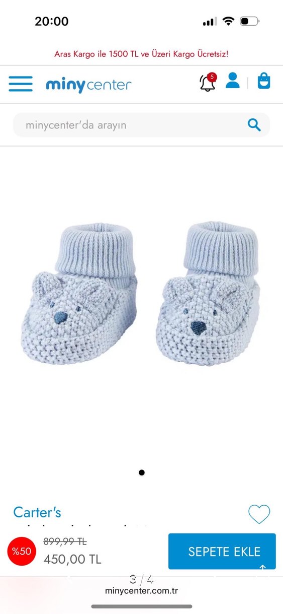 Carters hırka ve patik takımı - Görsel 3