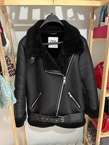 Zara yeni sezon içi kürklü biker ceket mont