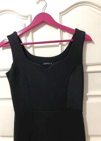 Diğer Siyah Uzun Kolsuz Fitted Elbise