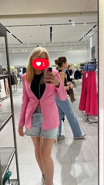 Zara Zara Pembe Blazer Ceket