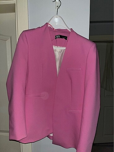 l Beden Zara Pembe Blazer Ceket