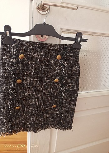 Düğmeli Mini Kadın Takım Elbise Beyaz - Görsel 2