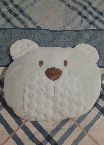 Gri Nakışlı Ayıcık Bebek Uyku Minderi - Görsel 3