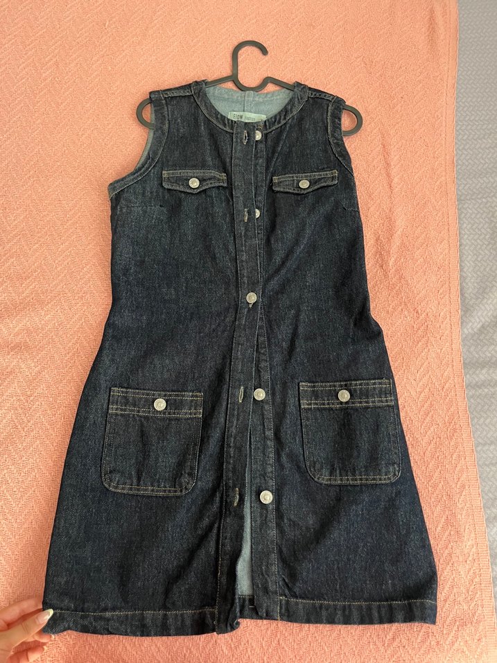 Lacivert Kot Kadın elbise - Görsel 3