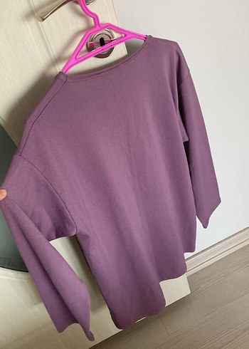 Mor Bisiklet Yaka Uzun Kollu Triko Bluz - Görsel 6
