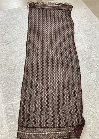 Kahverengi Dantel Bohem Kadın Şalı - Görsel 4