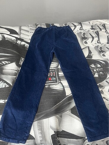 LC Waikiki Lacivert kadife beli lastikli pantolon