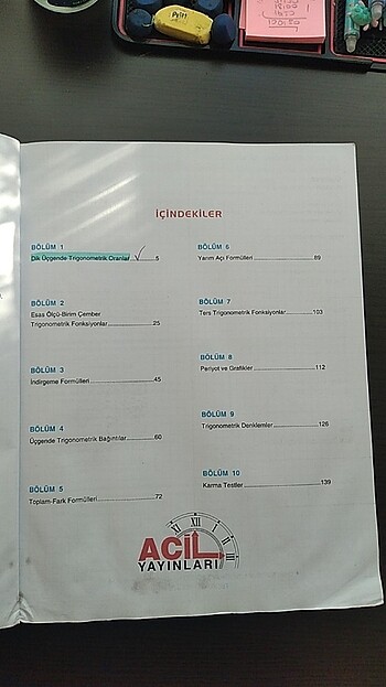  Beden Renk Acil matematik trigonometri
