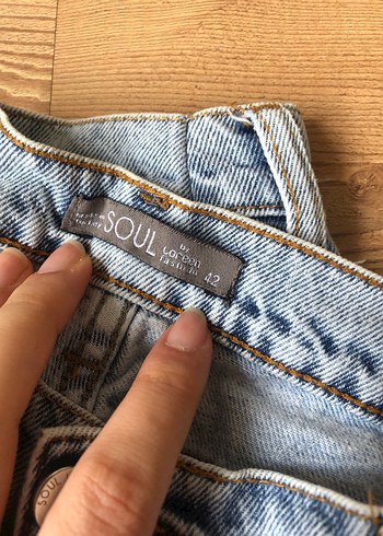 42 Beden Mavi Bol Kesim Kadın Denim Pantolon