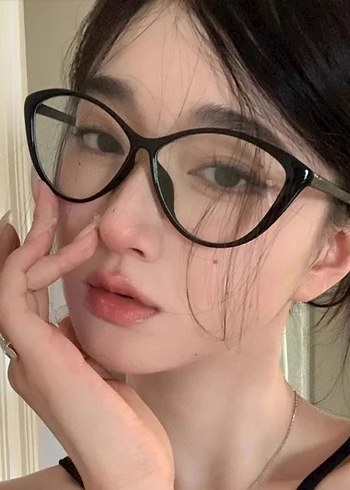 Beden siyah Renk Siyah Cat Eye Kadın Gözlüğü