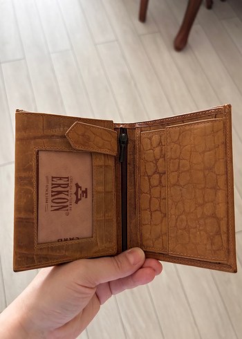 Beden Vintage Yılan Desenli Kahverengi Erkek Cüzdanı