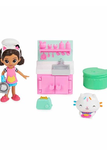Gabby' Dollhouse Poppenhuis Figürlü Mutfak Oyun Seti ORJİNAL - Görsel 6