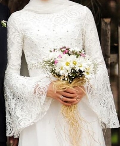 Tesettür nikah elbisesi