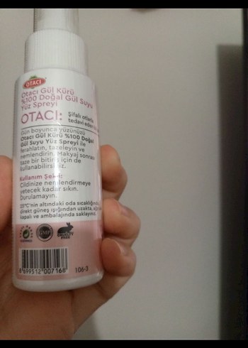 OTACI Canlandırıcı Gül Suyu Yüz Spreyi 50 ml - Görsel 5
