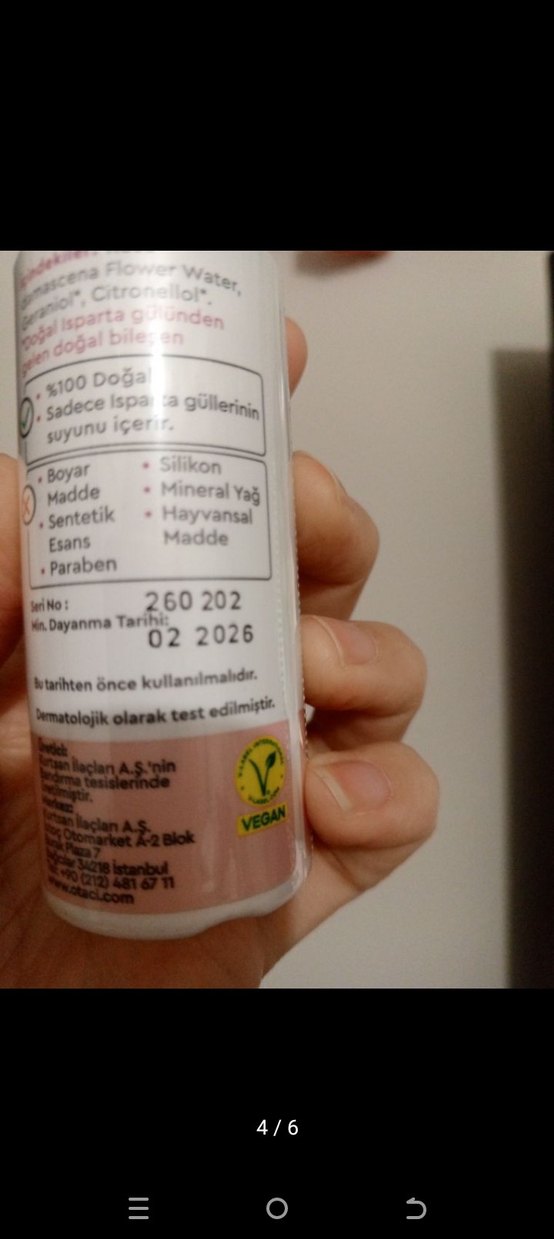 OTACI Canlandırıcı Gül Suyu Yüz Spreyi 50 ml - Görsel 4