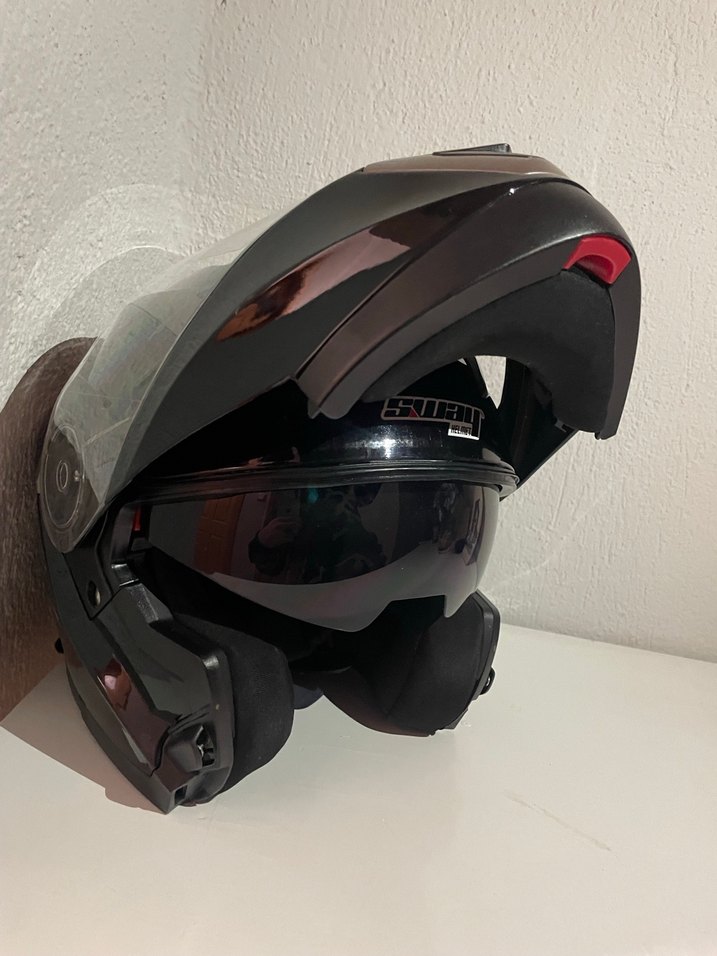 SWAY SİYAH AÇILABİLİR ÇENE XL 61-62 CM MOTORSİKLET KASKI - Görsel 3