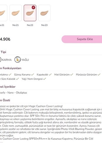 MISSHA Magic Cushion Fondöten - Görsel 6