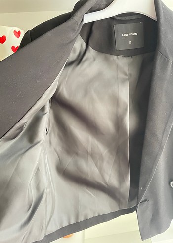 Siyah Düğmeli Kadın Blazer Ceket - Görsel 3