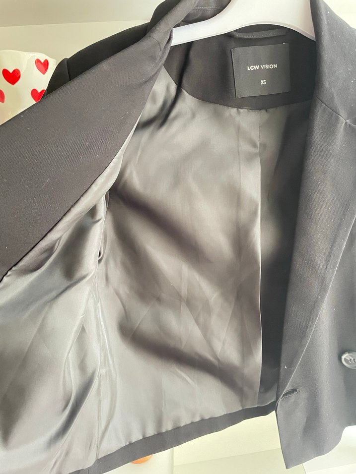 Siyah Düğmeli Kadın Blazer Ceket - Görsel 3