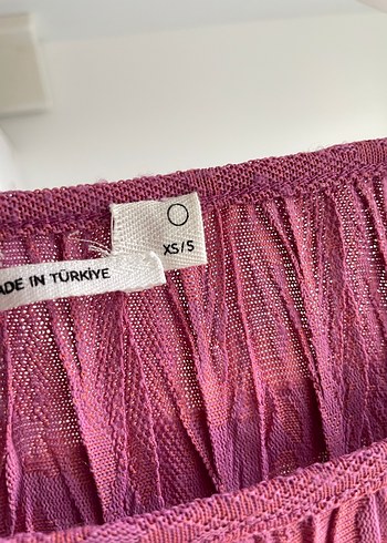 Piliseli Uzun Kollu Pembe Bluz - Görsel 4