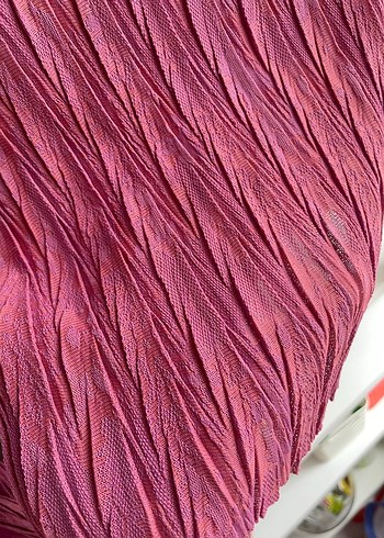 Piliseli Uzun Kollu Pembe Bluz - Görsel 3